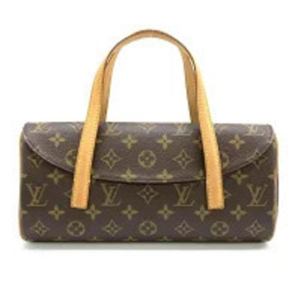Louis Vuitton Sonatine Monogram Handbag Flap Brown